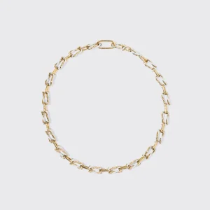 WHITE FIVE DIAMOND FRUIT HOOPS NECKLACE>Boochier New