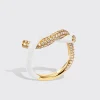 WHITE FRUIT HOOPS DIAMOND RING>Boochier Discount