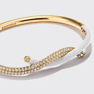 WHITE FRUIT HOOPS DIAMOND BANGLE>Boochier Online