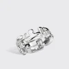 WHITE GOLD DIAMOND ARCADE DOUBLE ETERNITY RING>Boochier Outlet