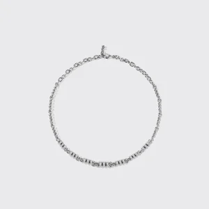 WHITE GOLD DIAMOND SLINKEE NECKLACE>Boochier Online