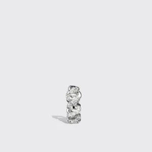 WHITE GOLD DIAMOND SLINKEE HUGGIE EARRINGS>Boochier Hot