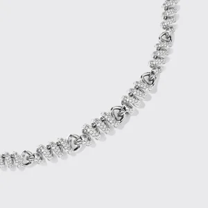 WHITE GOLD DIAMOND SLINKEE NECKLACE>Boochier Online