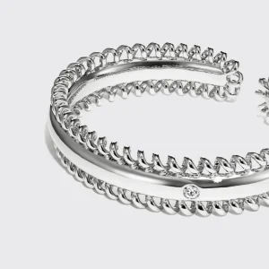WHITE GOLD DIAMOND SLINKEE ICON BANGLE>Boochier Best