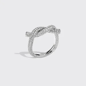WHITE GOLD DIAMOND TIES RING>Boochier Clearance