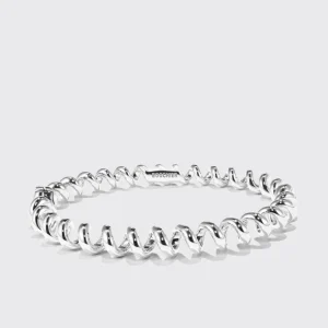 WHITE GOLD SLINKEE BANGLE>Boochier Outlet