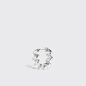 WHITE GOLD SLINKEE HUGGIE EARRINGS>Boochier Fashion