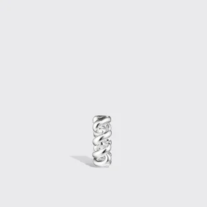 WHITE GOLD SLINKEE HUGGIE EARRINGS>Boochier Fashion