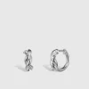WHITE GOLD SMALL TIES EARRINGS>Boochier Clearance