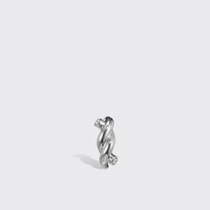 WHITE GOLD SMALL TIES EARRINGS>Boochier Clearance
