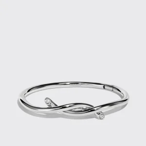 WHITE GOLD TIES BANGLE>Boochier Best
