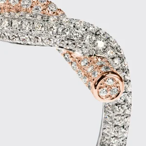 WHITE GOLD-ROSE GOLD DIAMOND TIES RING>Boochier Best