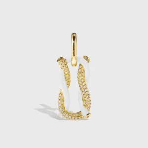 WHITE JUMBO FRUIT HOOPS PENDANT>Boochier Hot