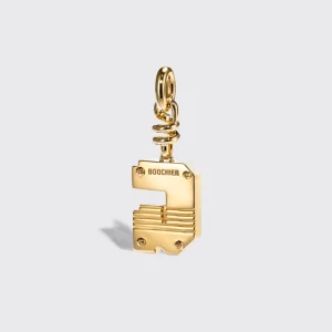 WHITE MOTHER OF PEARL NOSTALGIA LETTER CHARM>Boochier New