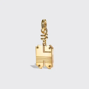 WHITE MOTHER OF PEARL NOSTALGIA LETTER CHARM>Boochier New