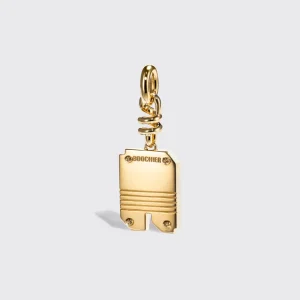 WHITE MOTHER OF PEARL NOSTALGIA LETTER CHARM>Boochier New