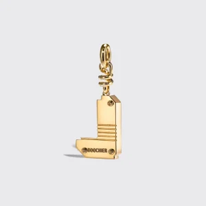 WHITE MOTHER OF PEARL NOSTALGIA LETTER CHARM>Boochier New