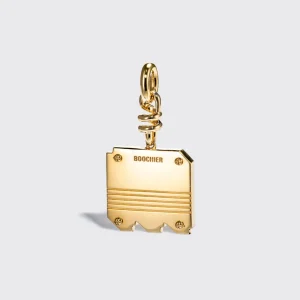 WHITE MOTHER OF PEARL NOSTALGIA LETTER CHARM>Boochier New