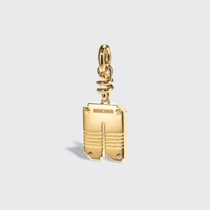 WHITE MOTHER OF PEARL NOSTALGIA LETTER CHARM>Boochier New