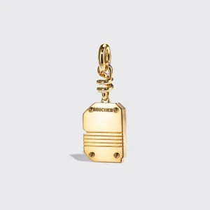 WHITE MOTHER OF PEARL NOSTALGIA LETTER CHARM>Boochier New