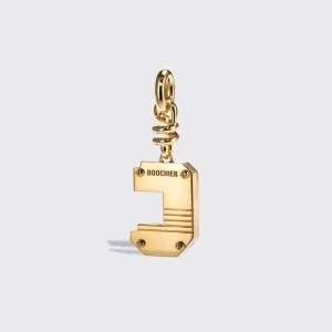 WHITE MOTHER OF PEARL NOSTALGIA LETTER CHARM>Boochier New