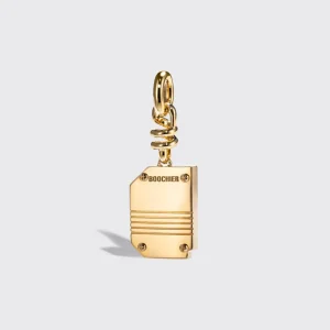 WHITE MOTHER OF PEARL NOSTALGIA LETTER CHARM>Boochier New