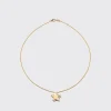 WHITE MOTHER OF PEARL YELLOW GOLD STAR NECKLACE>Boochier Outlet