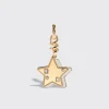 WHITE MOTHER OF PEARL YELLOW GOLD STAR CHARM>Boochier Fashion