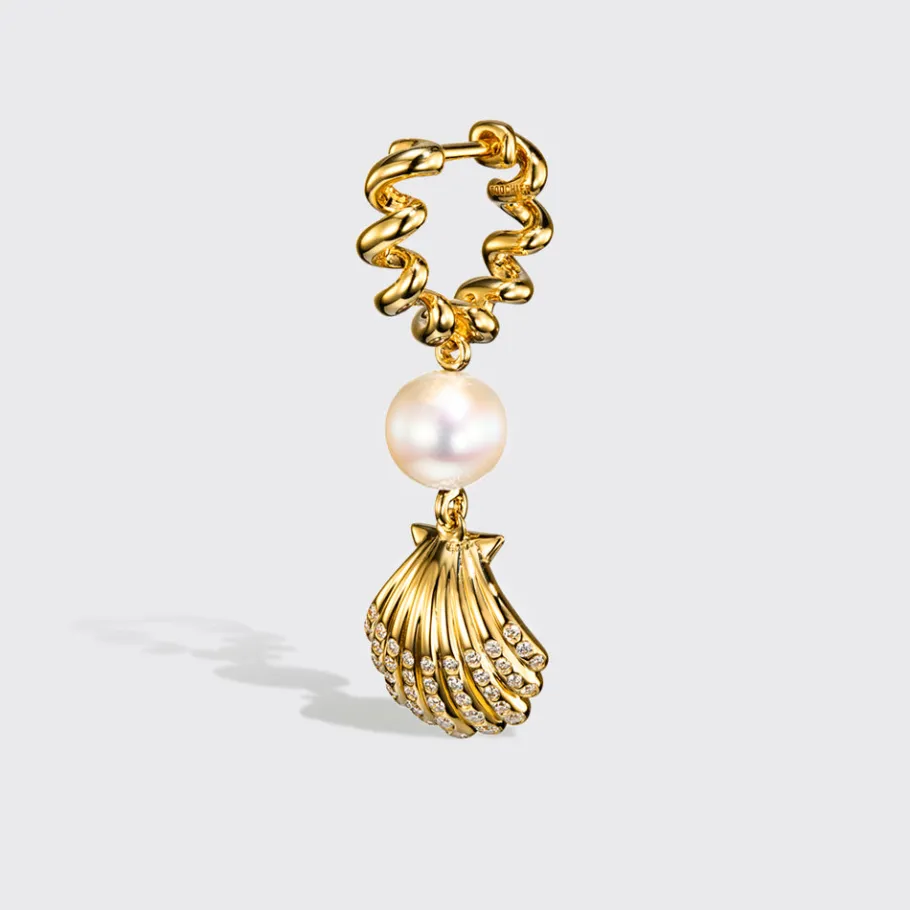 white_pearl_yellow_gold_b_1-1.webp WHITE PEARL YELLOW GOLD BEACHING SHELL DROP DIAMOND HUGGIE EARRINGS>Boochier Discount