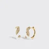 WHITE SMALL FRUIT HOOPS EARRINGS>Boochier Fashion