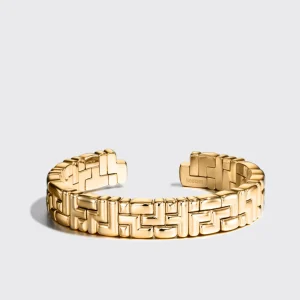 YELLOW GOLD ARCADE BANGLE>Boochier Hot