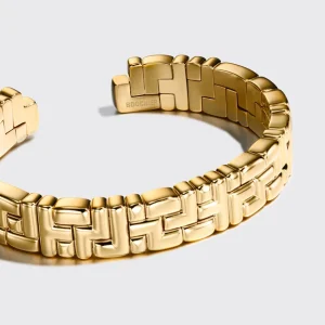 YELLOW GOLD ARCADE BANGLE>Boochier Hot