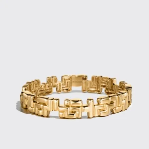 YELLOW GOLD ARCADE TRIPLE ETERNITY BANGLE>Boochier Outlet