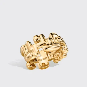YELLOW GOLD ARCADE TRIPLE ETERNITY RING>Boochier Clearance