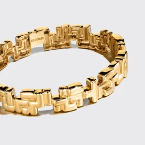 YELLOW GOLD ARCADE TRIPLE ETERNITY BANGLE>Boochier Outlet