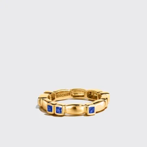 YELLOW GOLD BLUE SAPPHIRE ARCADE ETERNITY RING>Boochier Hot
