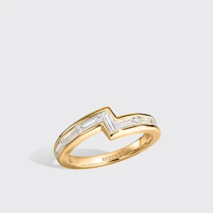 YELLOW GOLD DIAMOND ARCADE STACKABLE RING>Boochier Outlet
