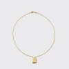 YELLOW GOLD DIAMOND LETTER NECKLACE>Boochier Discount