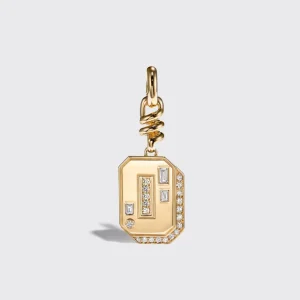 YELLOW GOLD DIAMOND LETTER AND NUMBER CHARM>Boochier Best
