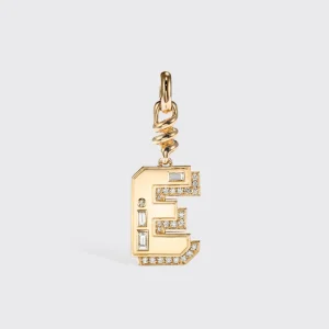 YELLOW GOLD DIAMOND LETTER AND NUMBER CHARM>Boochier Best