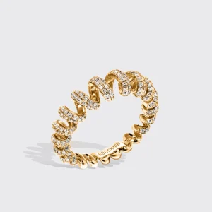 YELLOW GOLD DIAMOND SLINKEE RING>Boochier Online