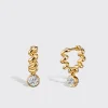 YELLOW GOLD DIAMOND SLINKEE DROPS EARRINGS>Boochier Best