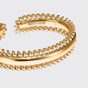 YELLOW GOLD DIAMOND SLINKEE ICON BANGLE>Boochier New