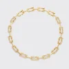 YELLOW GOLD FULL DIAMOND LARGE TIES LINKS NECKLACE>Boochier Best