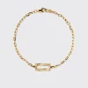 YELLOW GOLD HALF DIAMOND TIES BRACELET>Boochier Fashion
