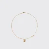 YELLOW GOLD LUCKY PUP DIAMOND NECKLACE>Boochier Online