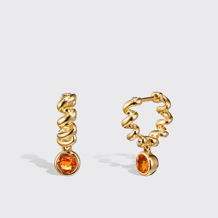 yellow_gold_orange_sapphi_0.webp YELLOW GOLD ORANGE SAPPHIRE SLINKEE DROPS EARRINGS>Boochier Outlet