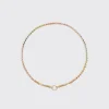 YELLOW GOLD RAINBOW SAPPHIRE SLINKEE CLIP NECKLACE>Boochier Sale