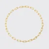 YELLOW GOLD SINGLE DIAMOND TIES LINKS NECKLACE>Boochier Outlet