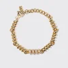 YELLOW GOLD SINGLE DIAMOND SLINKEE BRACELET>Boochier Online